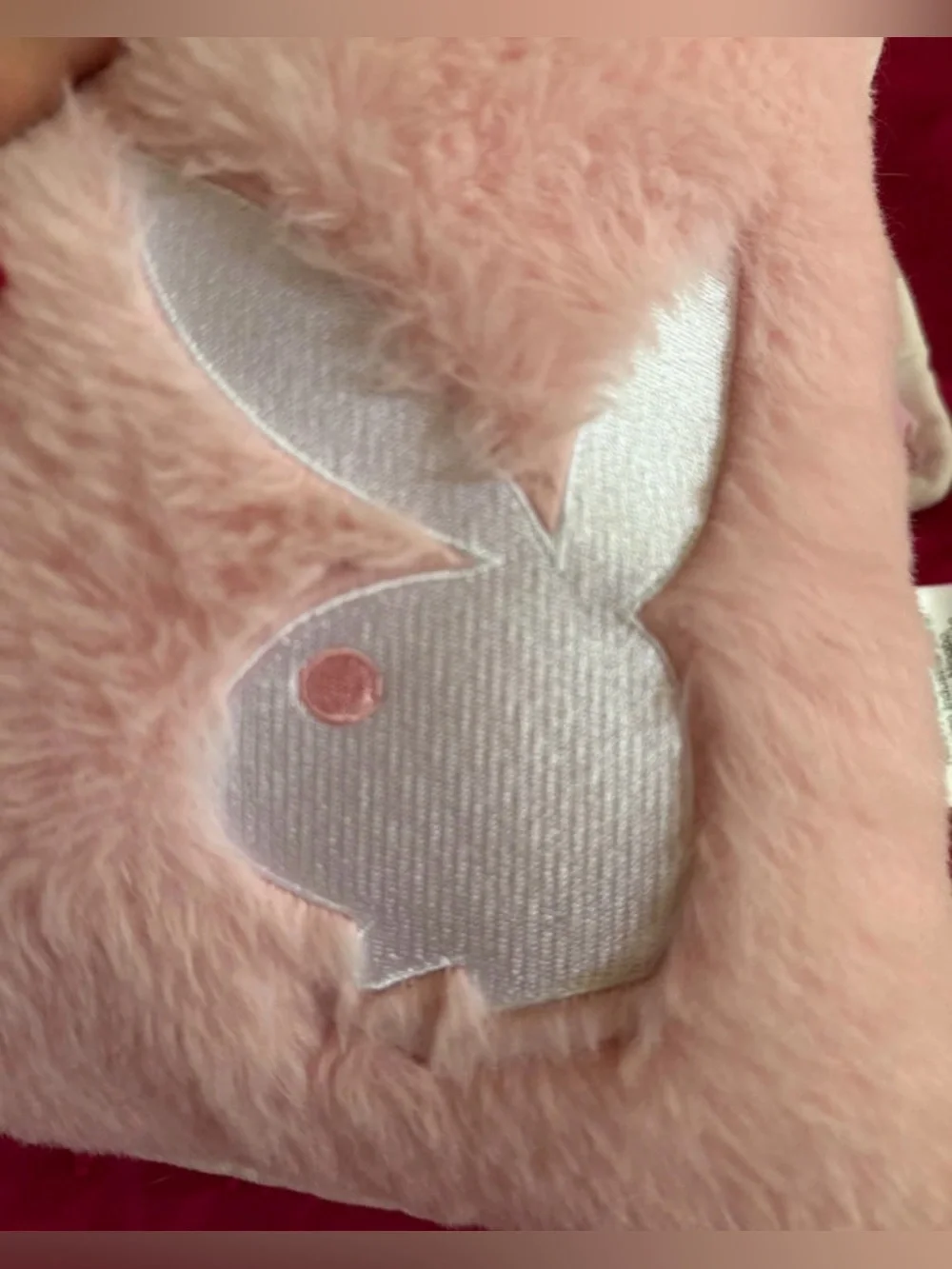 🐰 NWT PLAYBOY 🩷 Pink & White Heart and Playboy Bunny Pillow Pair